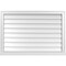 Ekena Millwork Vertical Surface Mount PVC Gable Vent w/ 2"W x 2"H , Brickmould Sill Frame, 38"W x 26"H GVPVE38X2603SN - alternate 1